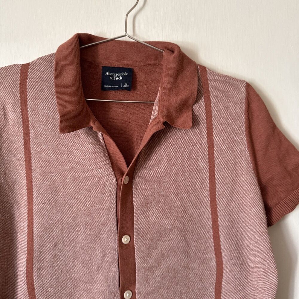 Abercrombie & Fitch Featherweight Retro Short Sleeve Bowling Shirt | Mens Small - Picture 2 of 10